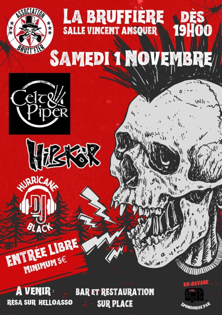 Concert avec Celt & Piper, rock celtique à La Bruffière des 19h