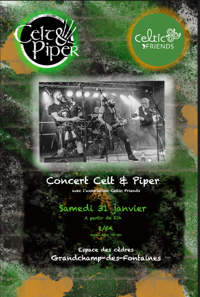 Concert avec Celt & Piper, rock celtique à Grandchamp-des-Fontaines des 21h